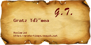 Gratz Tímea névjegykártya